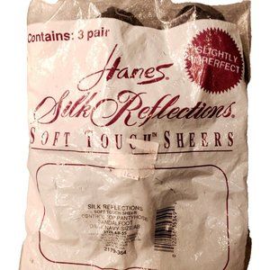 Hanes Silk Reflections Dark Navy Pantyhose 3 Pr Pack Slightly Imperfect AB NP